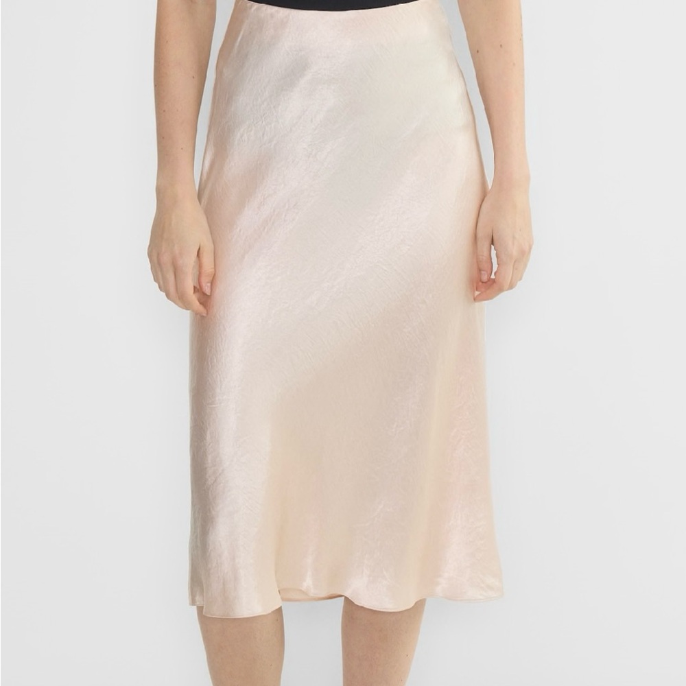 Aritzia slip satin midi skirt